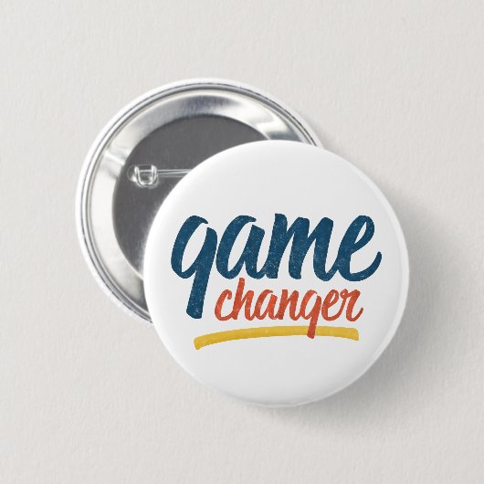 Badge Rond 5 Cm Changer de jeu Retro déçu (Devant & derrière)