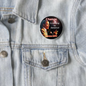 Badge Rond 5 Cm Changez vient (En situation)