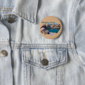 Badge Rond 5 Cm Chania, Crète : Port vénitien (En situation)