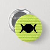 Badge Rond 5 Cm Chant de déesse (jaune) (Devant & derrière)