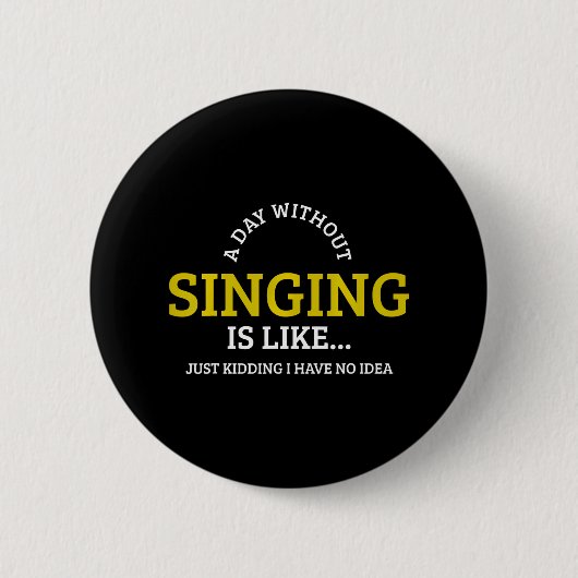 Badge Rond 5 Cm Chanter Musicinger (Devant)