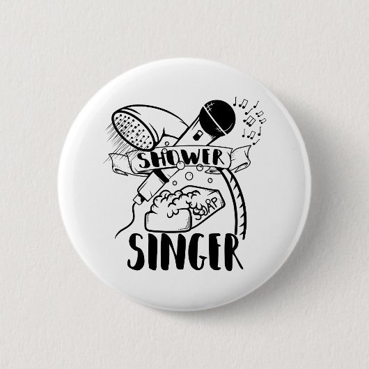 Badge Rond 5 Cm Chanter sous la douche (Devant)