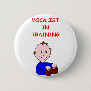 BADGE ROND 5 CM CHANTEUR