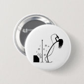 Badge Rond 5 Cm Chanteur de bâton (Devant & derrière)