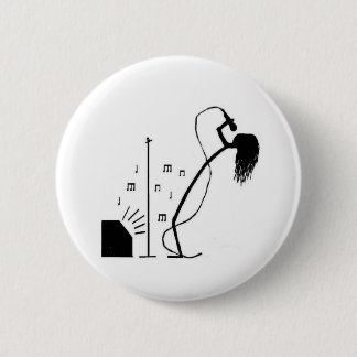 Badge Rond 5 Cm Chanteur de bâton