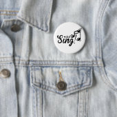 Badge Rond 5 Cm Chantez juste (En situation)