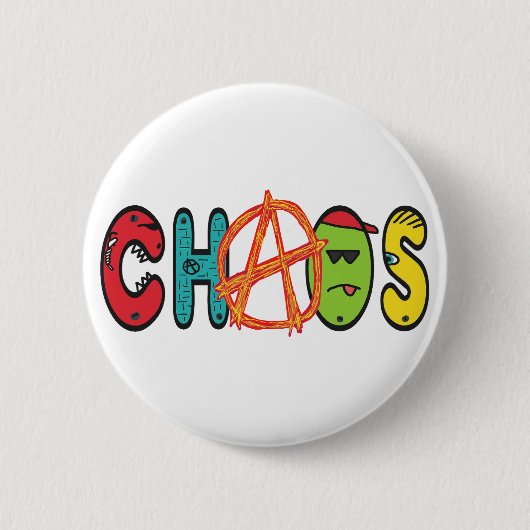 Badge Rond 5 Cm Chaos (Devant)