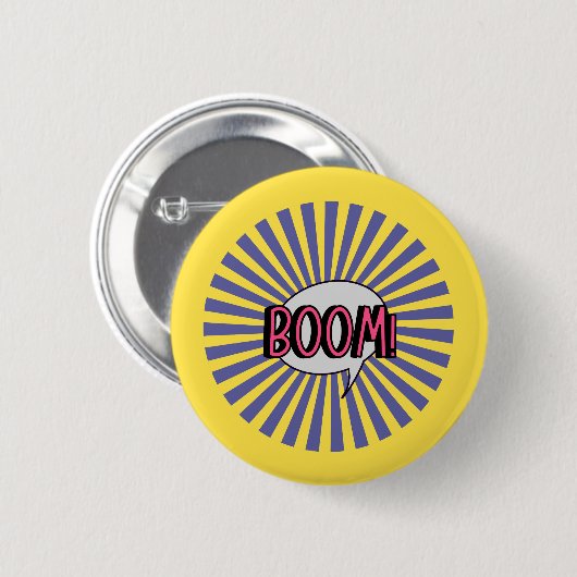 Badge Rond 5 Cm Chapa redonda Boom!  (Devant & derrière)