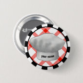 Badge Rond 5 Cm Chapeau de Chef (Devant & derrière)