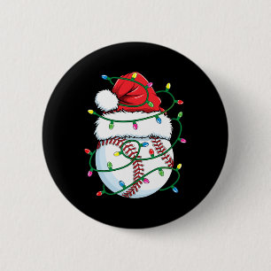 Badge Rond 5 Cm Chapeau de Noël drôle Bysebyll Père Noël Hommes Ga