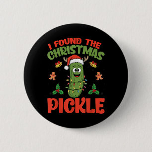 Badge Rond 5 Cm Chapeau de Père Noël Ckle Lumières de Noël J'ai Tr