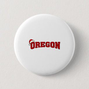 Badge Rond 5 Cm Chapeau de Père Noël de Noël en Oregon Rétro Cadea