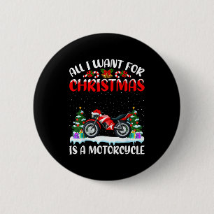 Badge Rond 5 Cm Chapeau de Père Noël drôle Tout ce que je veux pou