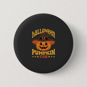Badge Rond 5 Cm Chapeau de sorcière de dessin animé pour citrouill