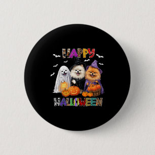 Badge Rond 5 Cm Chapeau de sorcière d'Halloween pour chien Pembrok
