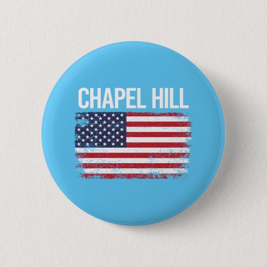 Badge Rond 5 Cm Chapel Hill, le drapeau américain (Devant)