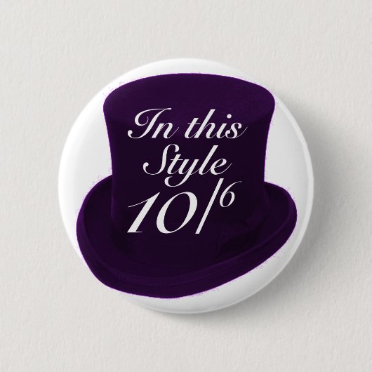 Badge Rond 5 Cm Chapelier fou - pourpre (Devant)