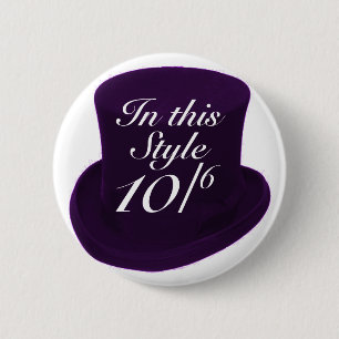 Badge Rond 5 Cm Chapelier fou - pourpre