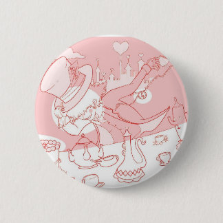 Badge Rond 5 Cm Chapelier fou très joyeux d'Unbirthday