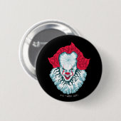 Badge Rond 5 Cm Chapitre 2 | Pennywise (Devant & derrière)
