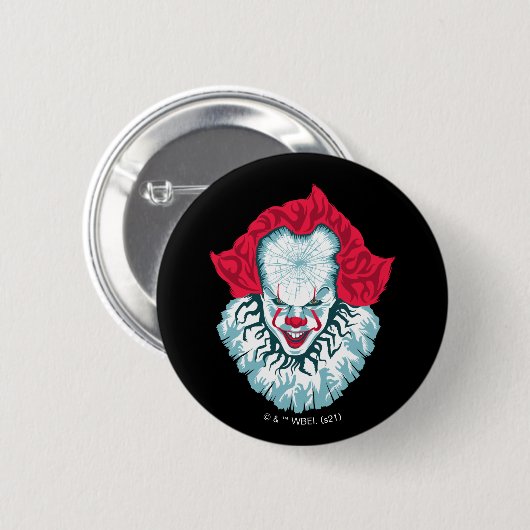 Badge Rond 5 Cm Chapitre 2 | Pennywise (Devant & derrière)