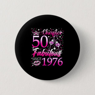 Badge Rond 5 Cm Chapitre 50 Fabuleux depuis 1976 50e anniversaire