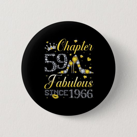Badge Rond 5 Cm Chapitre 59 Fabuleux depuis 1966 59e anniversaire  (Devant)