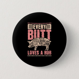 Badge Rond 5 Cm Chaque derrière d'homme aime un spectacle de barbe