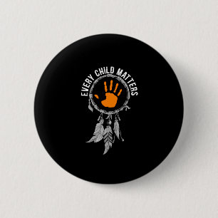Badge Rond 5 Cm Chaque enfant compte Orange Day