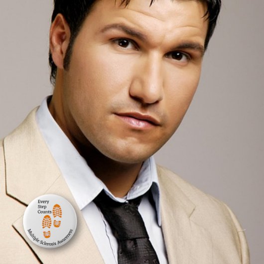 Badge Rond 5 Cm Chaque étape compte la sensibilisation à la scléro