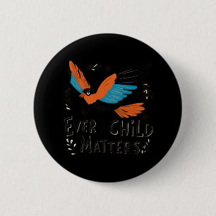 Badge Rond 5 Cm Chaque Jour Orange - Sticker Enfant Kindness S