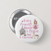 Badge Rond 5 Cm Chaque princesse (Devant & derrière)