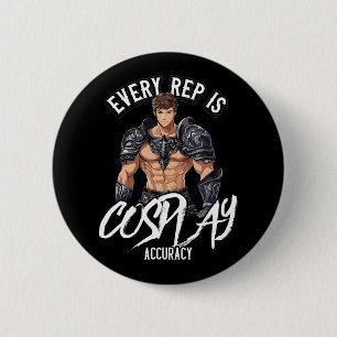 Badge Rond 5 Cm Chaque Rep Est Cosplay Exactitude Gym Citation