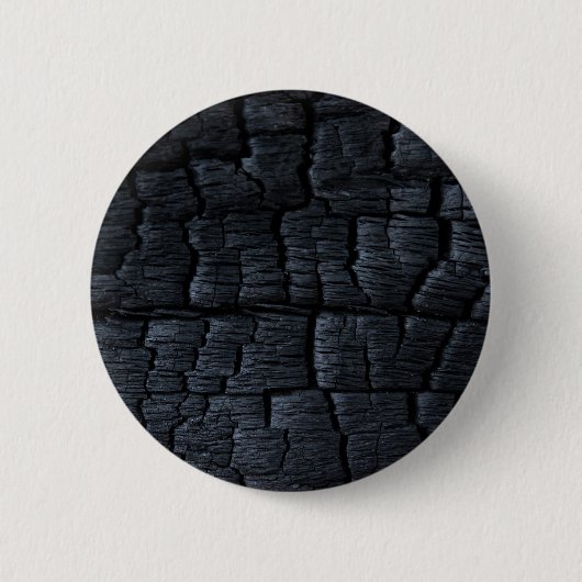 Badge Rond 5 Cm Charbon de bois brûlé (Devant)