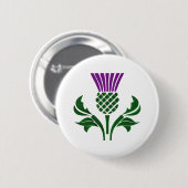Badge Rond 5 Cm Chardon d'emblème écossais (Devant & derrière)
