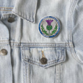 Badge Rond 5 Cm Chardon en verre (En situation)