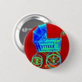 Badge Rond 5 Cm Chariot de batte (Devant & derrière)
