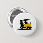Badge Rond 5 Cm chariot élévateur rétro (Devant & derrière)