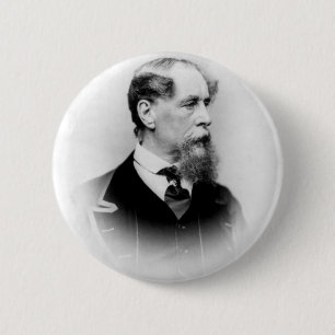 Badge Rond 5 Cm Charles Dickens