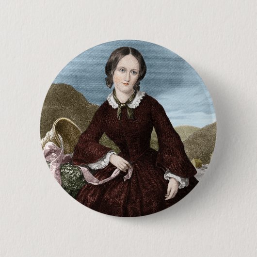 Badge Rond 5 Cm Charlotte Bronte (Devant)