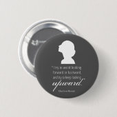 Badge Rond 5 Cm Charlotte Bronte - Continuer à regarder vers le ha (Devant & derrière)