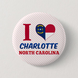 Badge Rond 5 Cm Charlotte, Caroline du Nord
