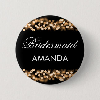 Badge Rond 5 Cm Charme de Hollywood d'or de faveur de demoiselle