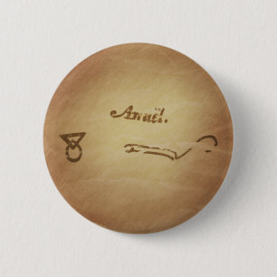 Badge Rond 5 Cm Charmes magiques de magie de protection d'Anael