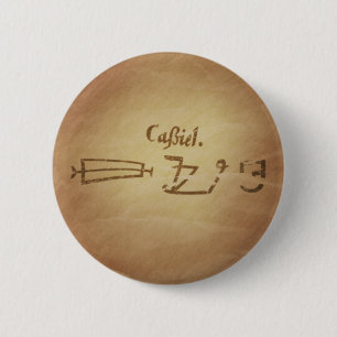 Badge Rond 5 Cm Charmes magiques de magie de protection de Cassiel