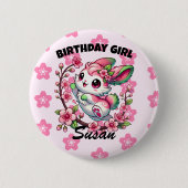 Badge Rond 5 Cm Charming Sakura Bunny (Devant)