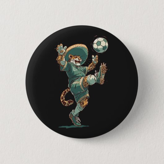 Badge Rond 5 Cm Charro Jaguar Striker (Devant)