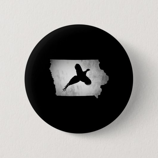Badge Rond 5 Cm Chasse aux faisans de l'Iowa (Devant)