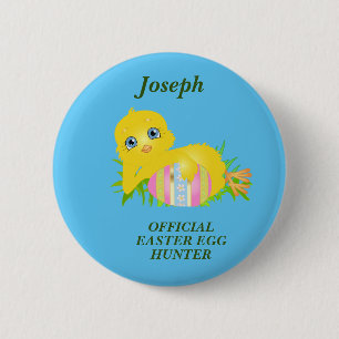 Badge Rond 5 Cm Chasse aux oeufs de Pâques