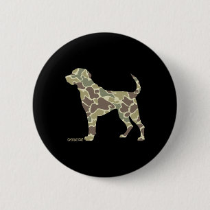 Badge Rond 5 Cm Chasse Camouflage de chien Camo Chien Labrador Cha